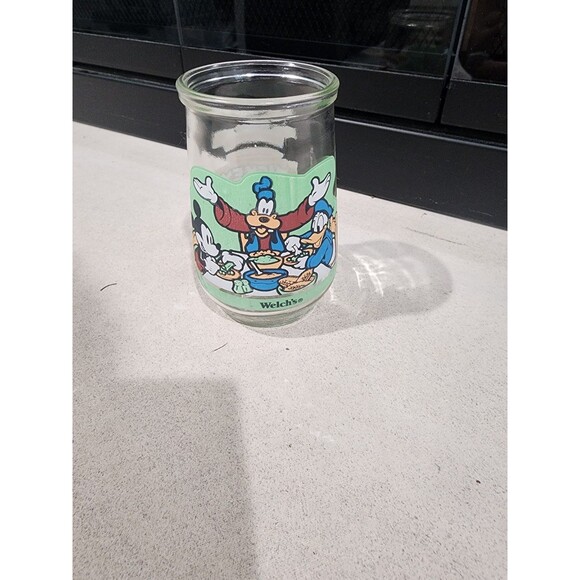 WELCH'S JELLY GLASS, MICKEY MOUSE, JELLY GLASS  # 2  LUNCH BUDDIES GREAT SHAPE - Picture 1 of 7